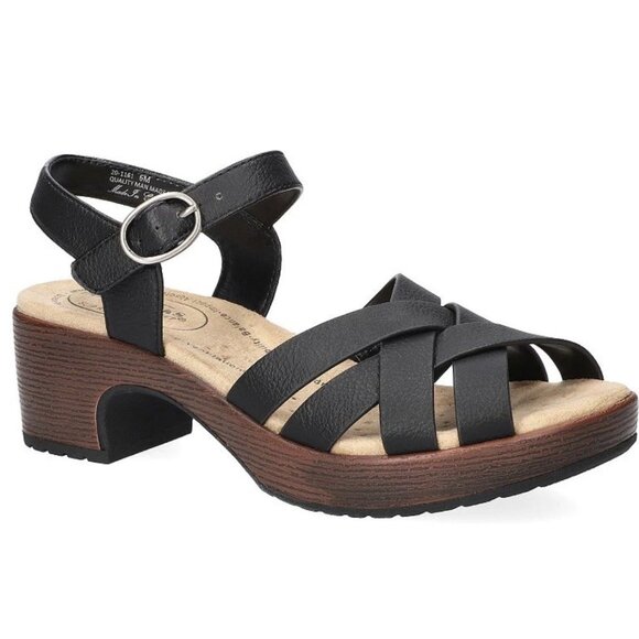 Easy Street Miyah Black Slip-Resistant Heeled Sandals Sz 9M - Retail $105 - Picture 1 of 4